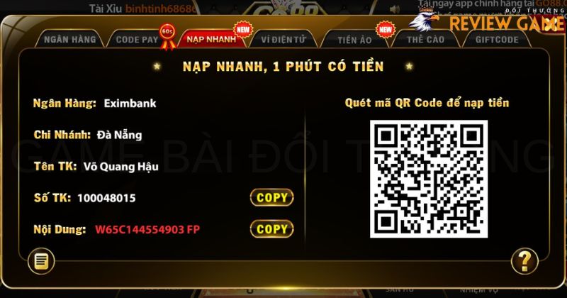 Nạp Tiền Hiện Đại Bằng QR Code