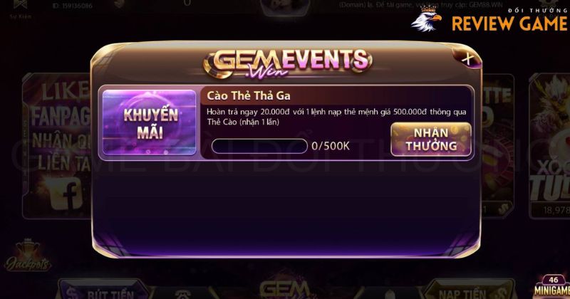 Cào thẻ thả ga cùng Gem Win