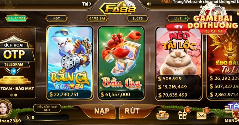 Kho tàng game bài cuốn hút